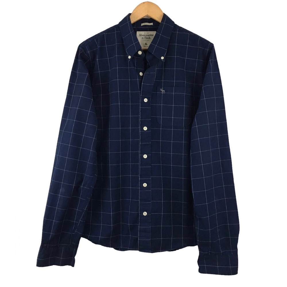 Abercrombie & Fitch Long Sleeve Button Down Striped Casual Dress Shirt Size XL
